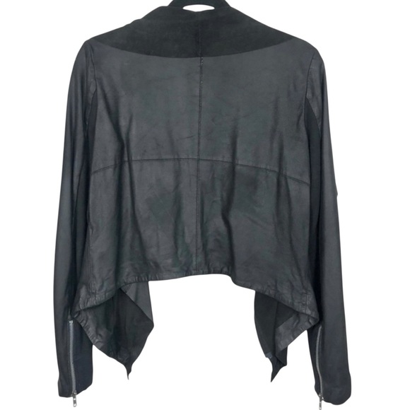 NWOT Muubaa Black Leather Moto Jacket Asymmetrical Zip - Picture 6 of 8